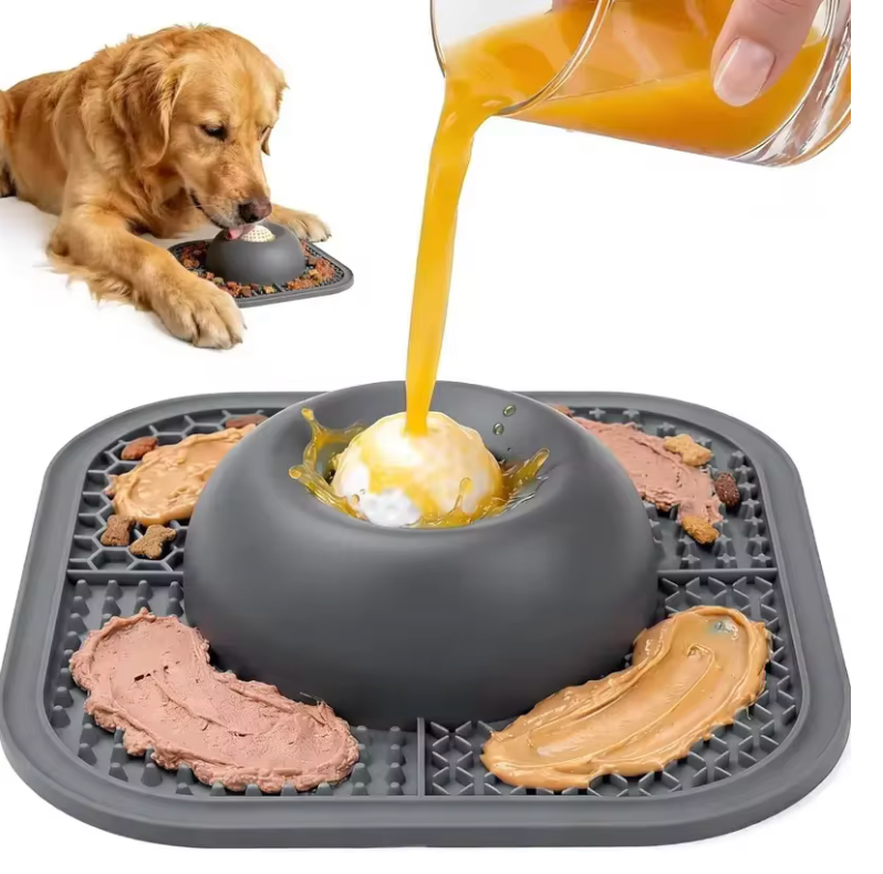 Calmbowl — No-Spill Dog Bowl &amp; Lick Mat (2-in-1)