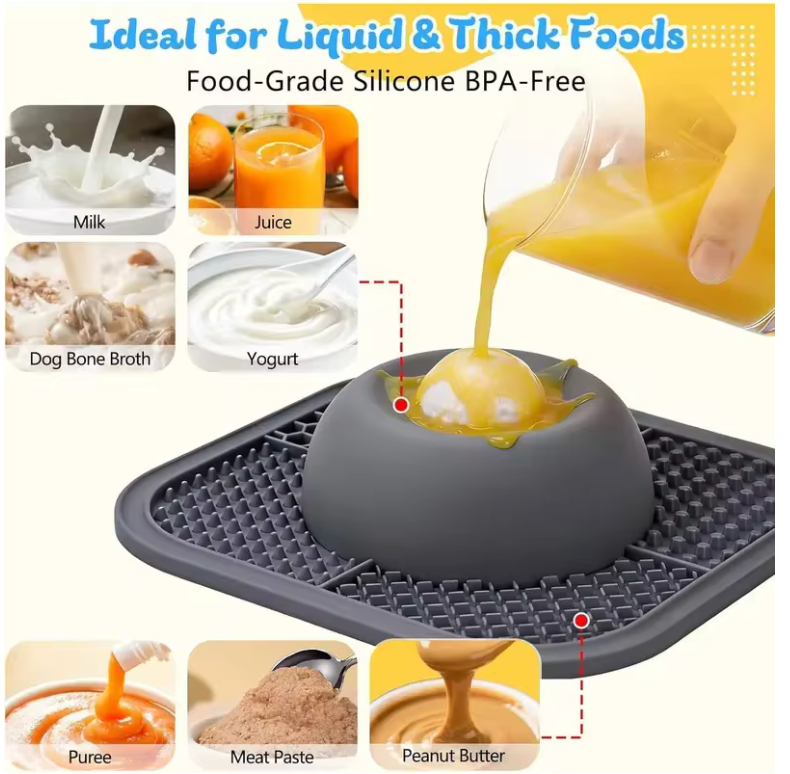 Calmbowl — No-Spill Dog Bowl &amp; Lick Mat (2-in-1)